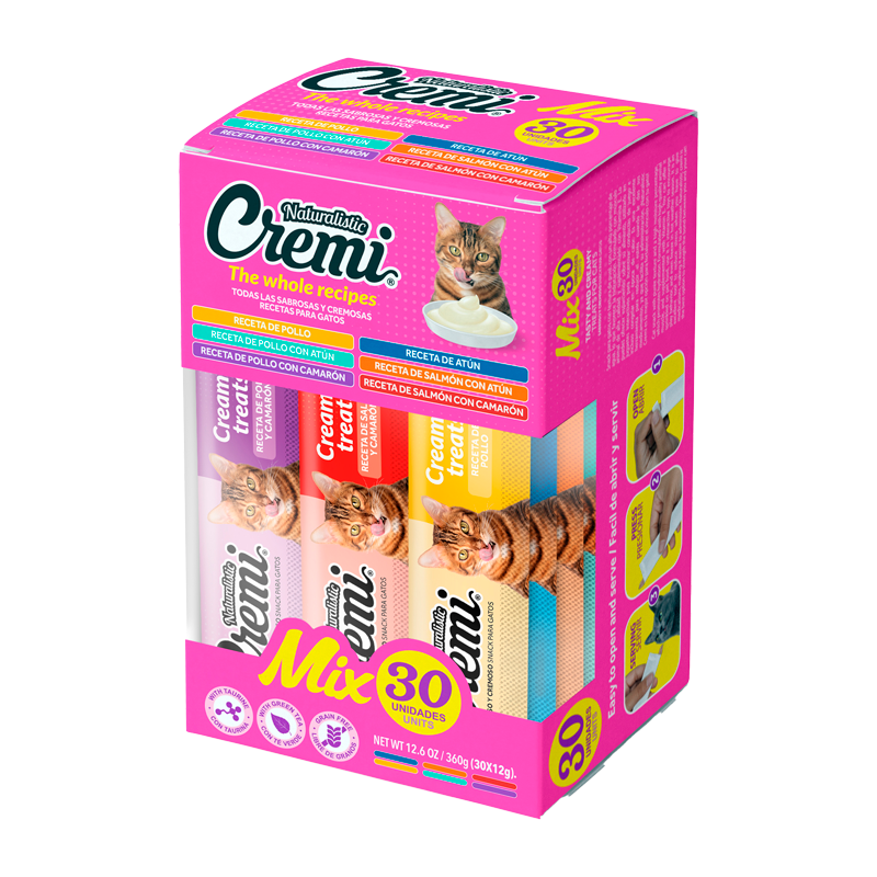 Snack Cremi Box The Whole Recipes para Gatos – 30 Sachets