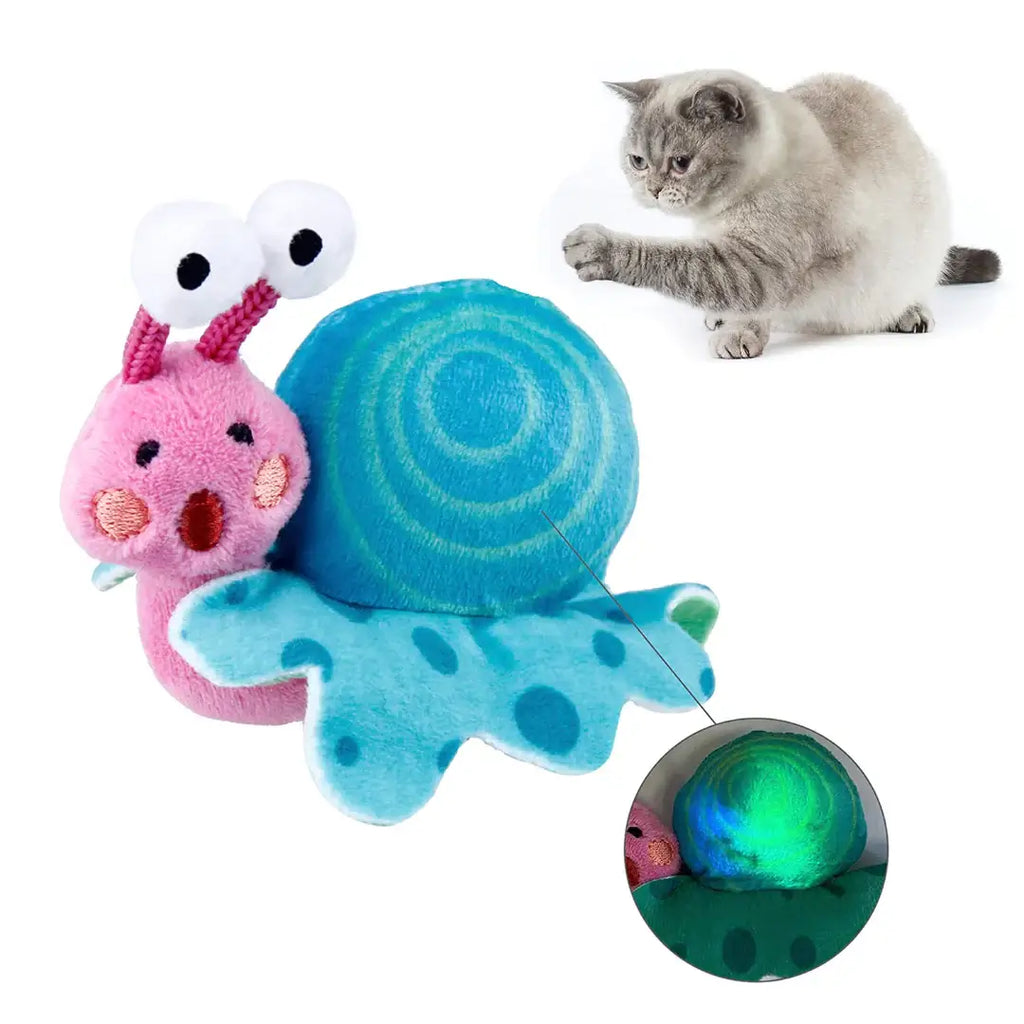 Jueguete Caracol con Luz LED y Catnip Gigwi