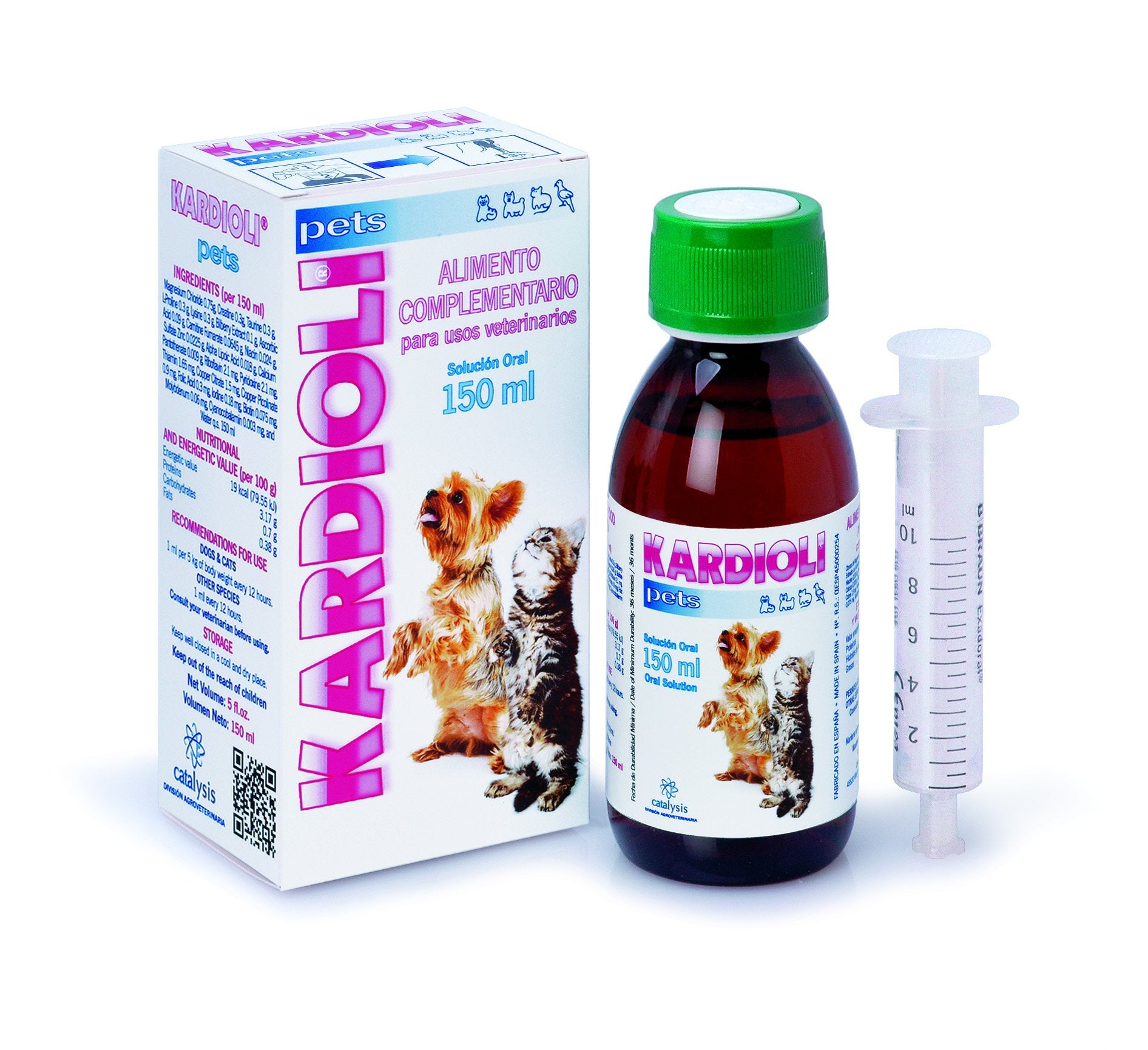 Kardioli Pets – Suplemento Cardiotónico para Perros y Gatos (150 ml)