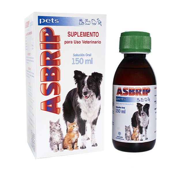 Asbrip Pets – Suplemento Respiratorio para Perros, Gatos y Aves (150 ml)