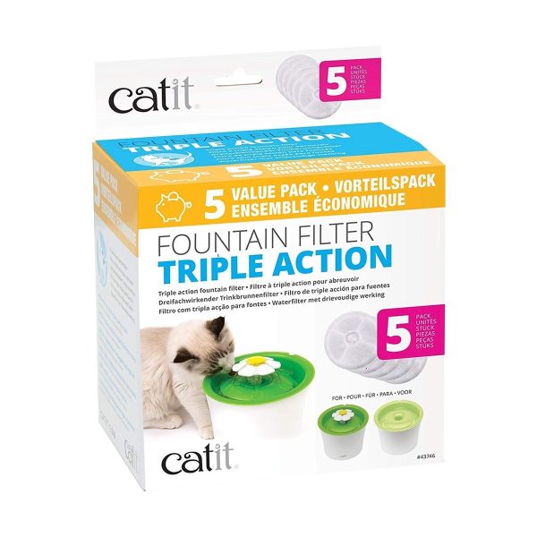 Repuesto Filtro Fuente Flor LED 5 unidades - Catit