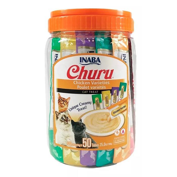 Snack Ciao Churu Cremoso para Gatos – Pack 50 Tubos Sabor Pollo