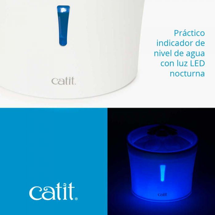 Fuente Bebedera Flor Led 3 L - Catit 2.0 