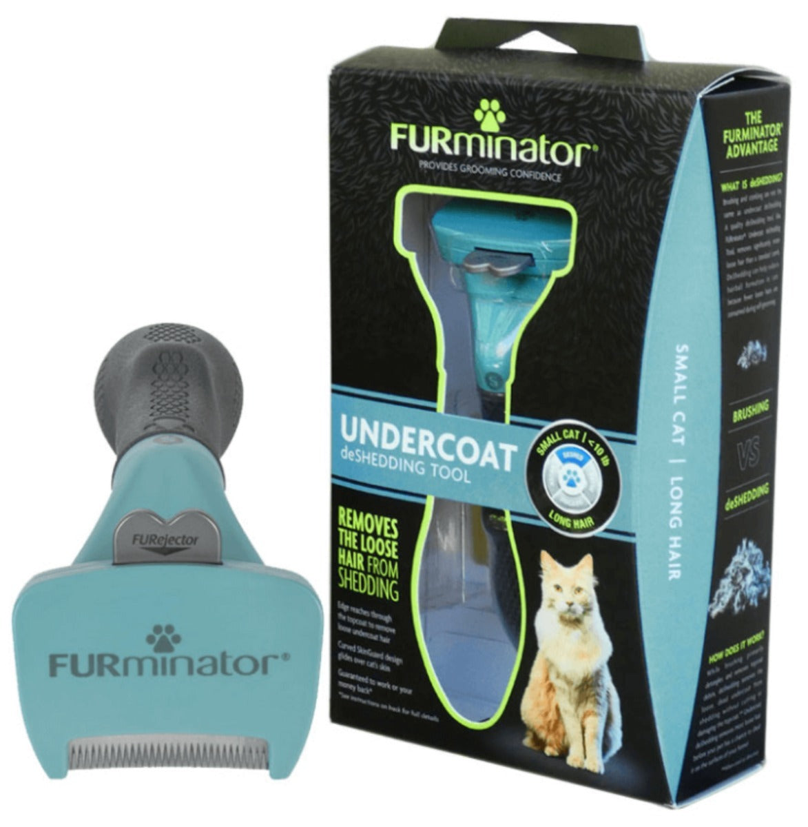 Cepillo Furminator Small Pelo Largo para Gatos - Furminator