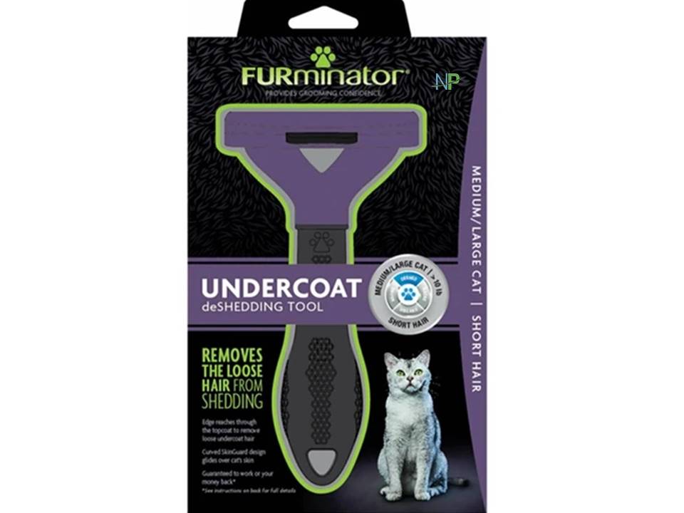 Cepillo Furminator Medium/Large Pelo Corto para Gatos - Furminator