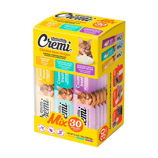 Snack Cremi Box Chicken Mix para Gatos – 60 Sachets