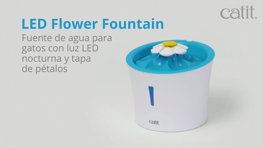 Fuente Bebedera Flor Led 3 L - Catit 2.0 