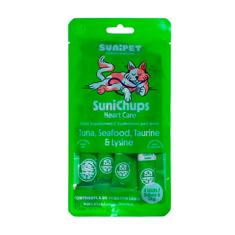 Snack SuniChups Cuidado Cardiaco para Gatos - Sunipet