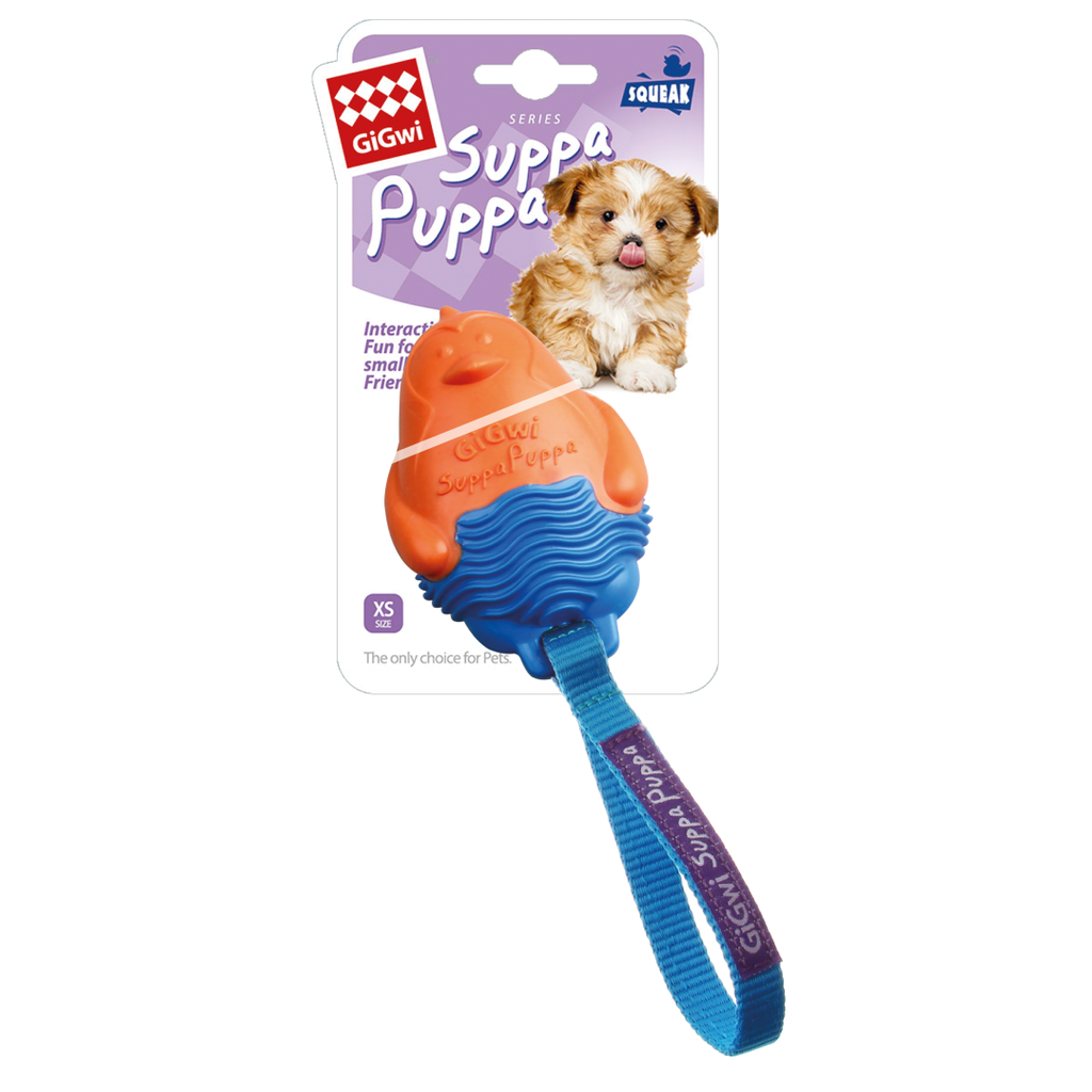 Juguete Suppa Puppa Pingüino Naranjo/Azul – GiGwi