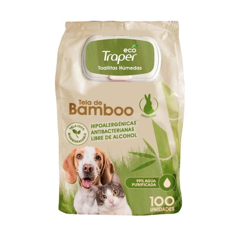 Toallitas Húmedas Traper – Higiene Suave para Perros y Gatos
