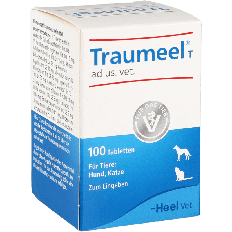 Traumeel Veterinario – Tabletas Homeopáticas para Perros y Gatos (100 tabletas)